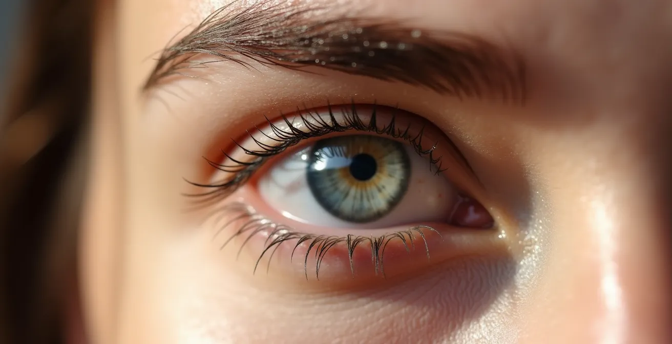 Gros plan sur des sourcils féminins naturellement fournis et bien structurés