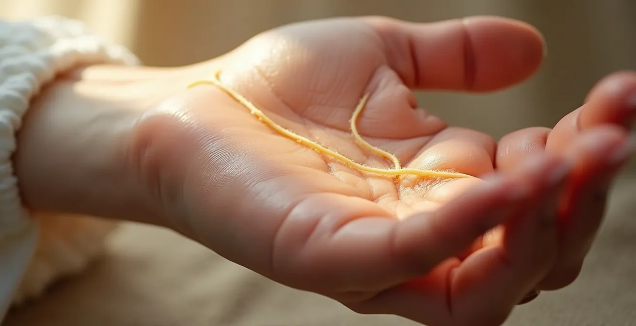 Gros plan sur l'intérieur d'un poignet montrant les veines pour le diagnostic du sous-ton